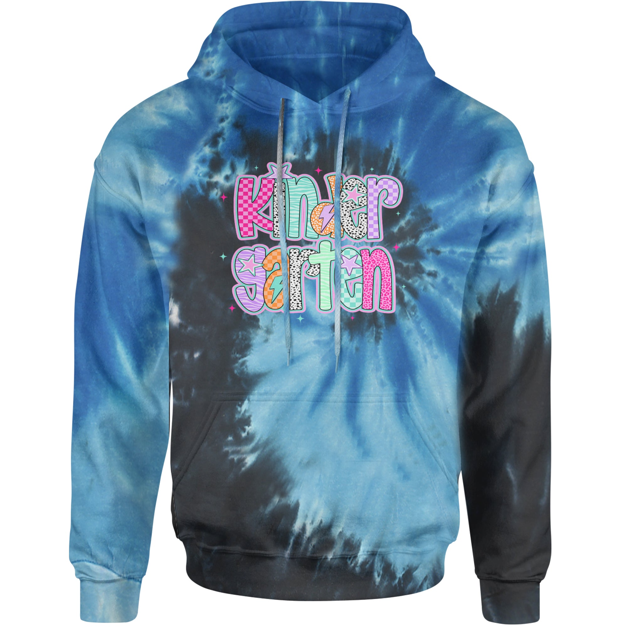 Kindergarten Cutie Colorful Back to School Adult Hoodie Sweatshirt Blue Ocean