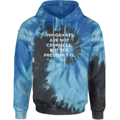 Immigrants Are Not Criminals Adult Hoodie Sweatshirt Blue Ocean