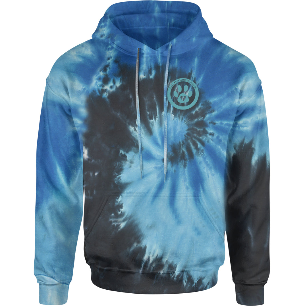 TLC To Love a Canine Dog Rescue Teal Adult Hoodie Sweatshirt Blue Ocean