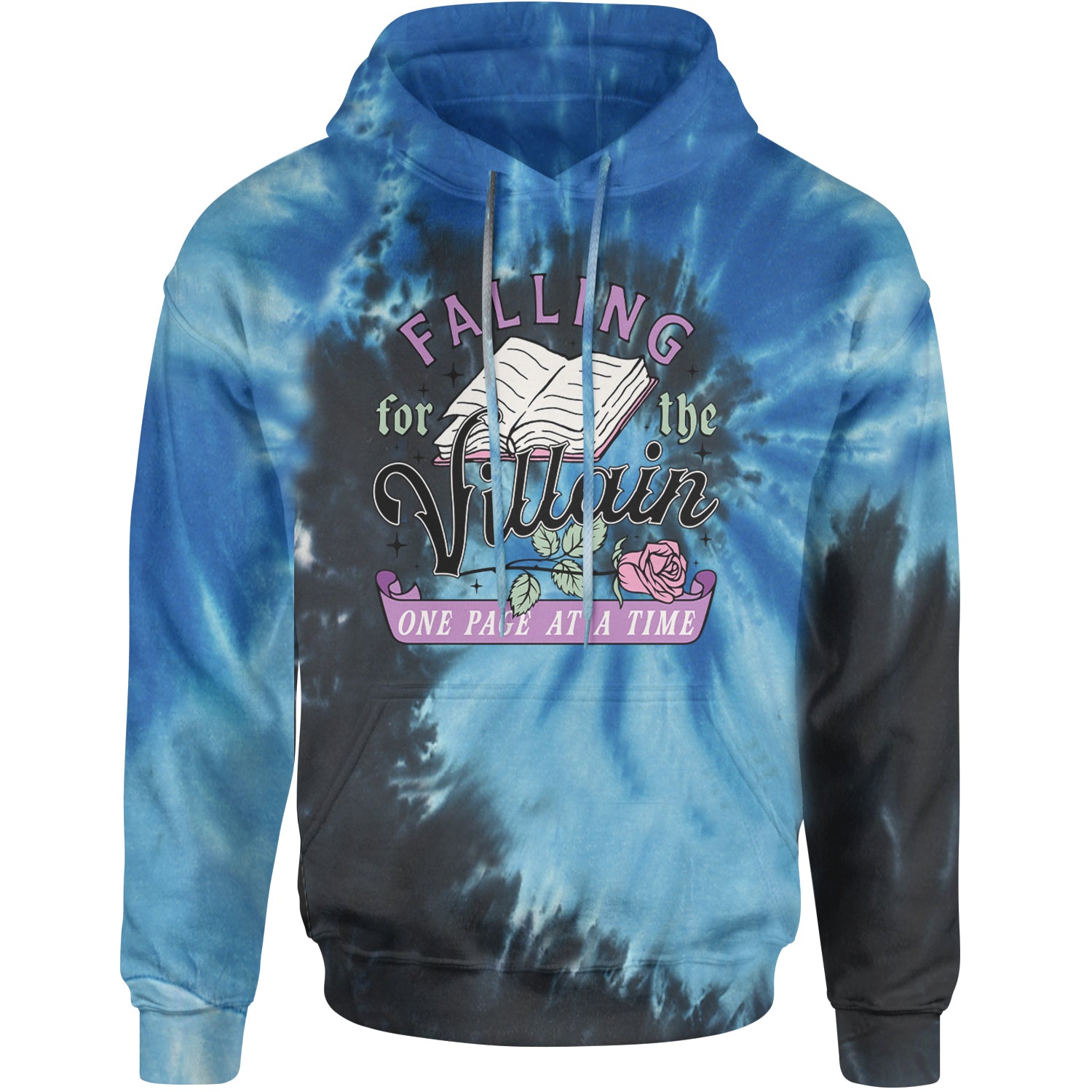 Falling For The Villain One Page At A Time Adult Hoodie Sweatshirt Blue Ocean