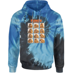 Punch Play Hard Love Harder Adult Hoodie Sweatshirt Blue Ocean