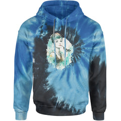 Mrs. Herpburn Iconic Watercolors Adult Hoodie Sweatshirt Blue Ocean