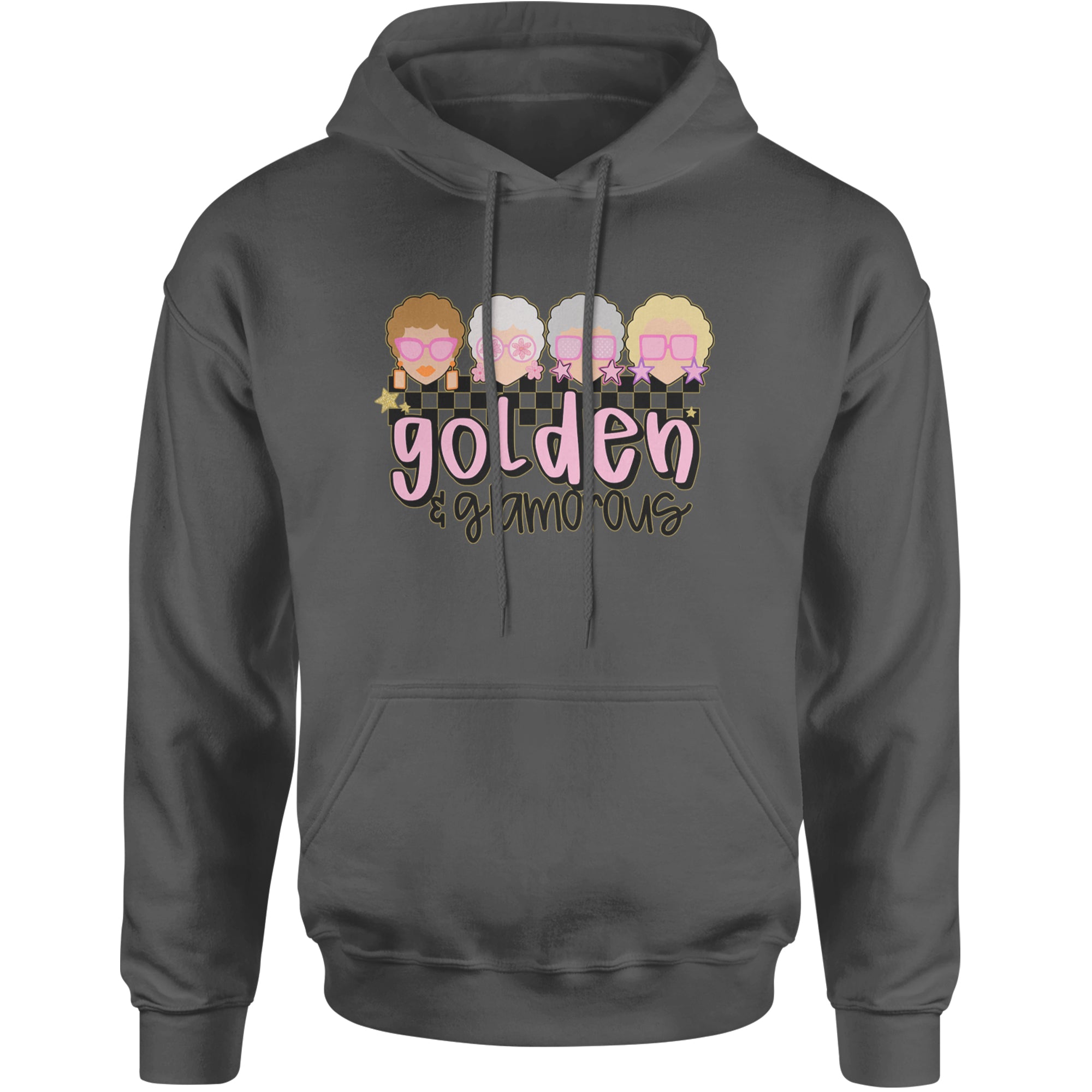 Golden And Glamorous Golden Girls Adult Hoodie Sweatshirt Black