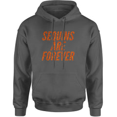 Sequins Are Forever Retro Glam Adult Hoodie Sweatshirt Charcoal Grey