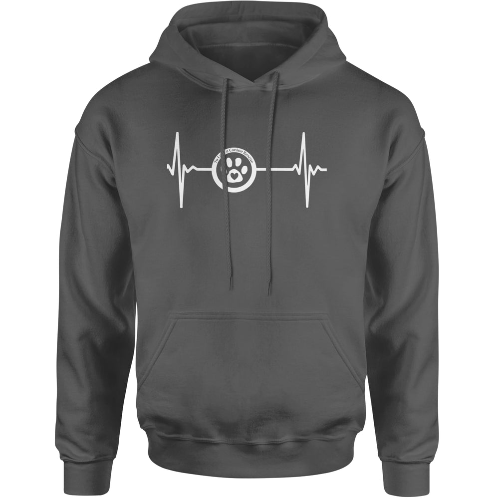 TLC Rescue Heartbeat Adult Hoodie Sweatshirt Charcoal Grey