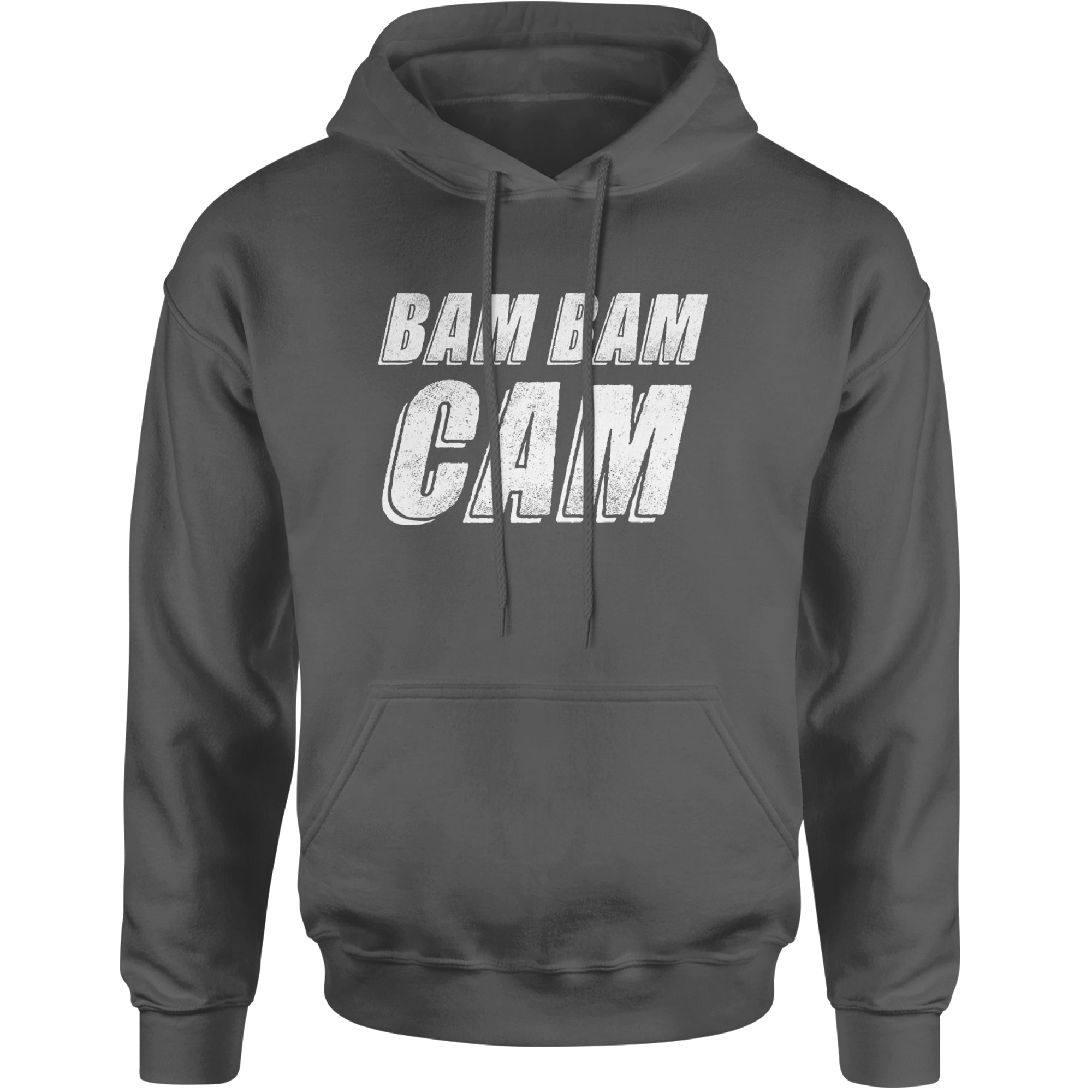 Bam Bam Cam Adult Hoodie Sweatshirt Charcoal Grey