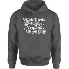High Lords and Wingleaders Club Romantasy Adult Hoodie Sweatshirt Charcoal Grey