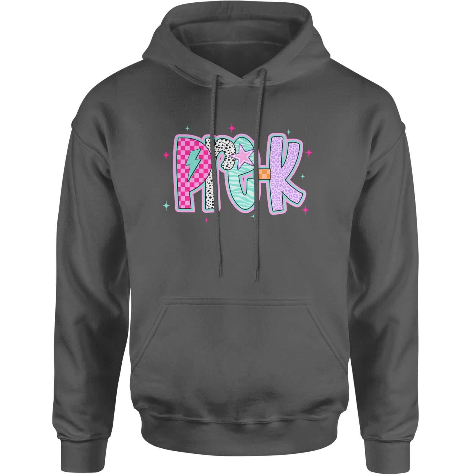 Pre-K Party Time Colorful Back to School Adult Hoodie Sweatshirt Black