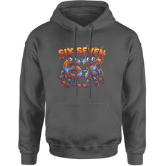 67 Lava Lightning Six Seven Meme Adult Hoodie Sweatshirt Charcoal Grey