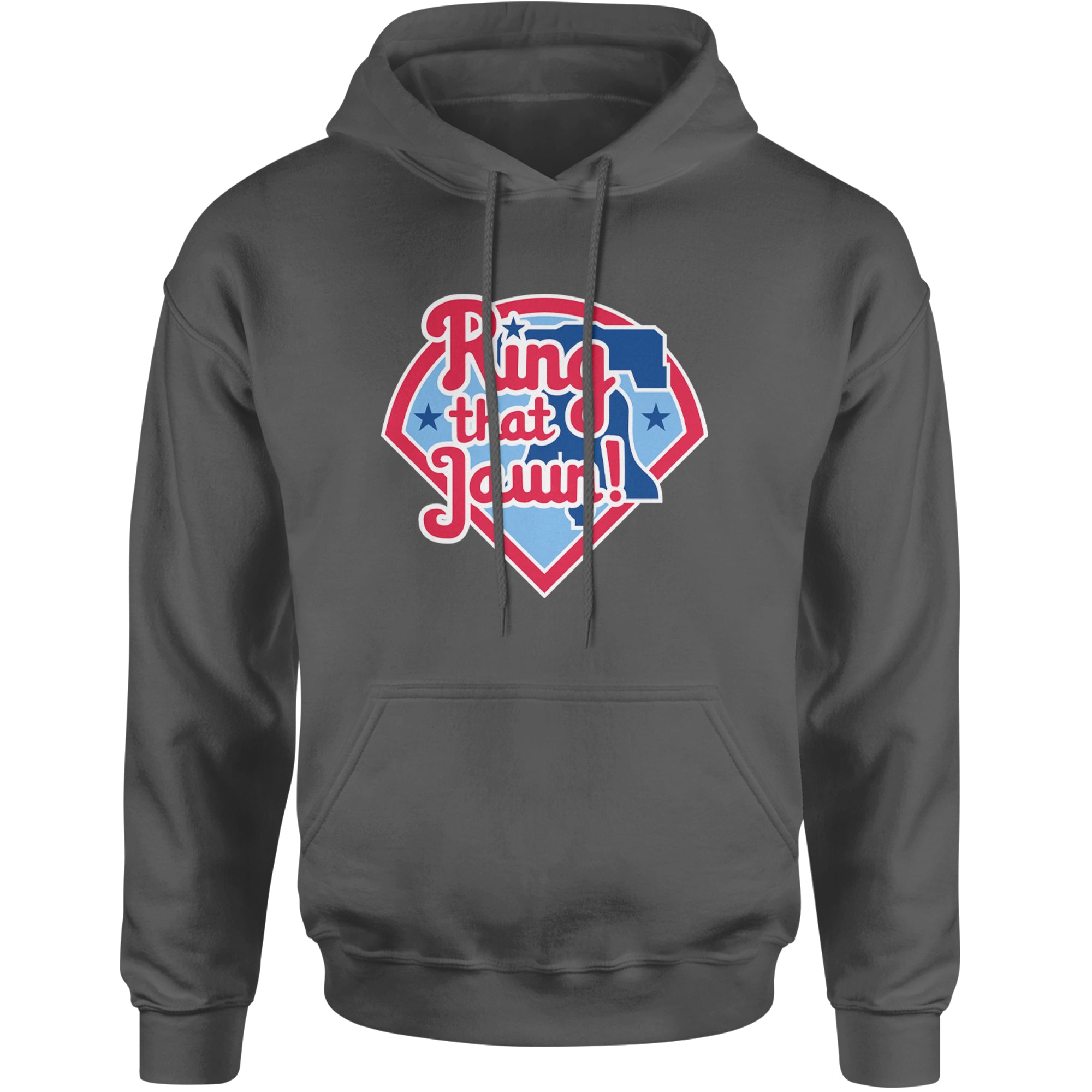 Ring That Jawn Philly Baseball Adult Hoodie Sweatshirt Charcoal Grey