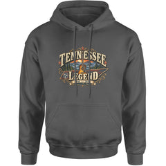 Tennessee Legend Country Music Dolly Adult Hoodie Sweatshirt Charcoal Grey