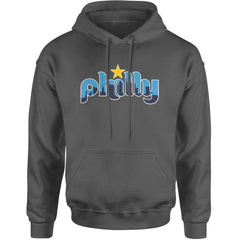 Skyline Philly Philadelphia Adult Hoodie Sweatshirt Charcoal Grey