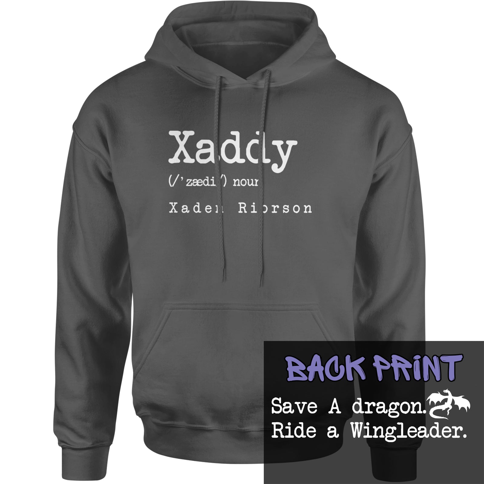 Xaddy Save A Dragon Ride A Wingleader Adult Hoodie Sweatshirt Black