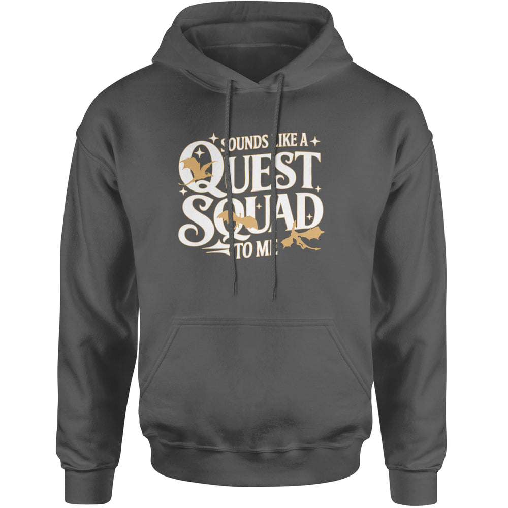 Sounds Like A Quest Squad To Me Empyrean Adult Hoodie Sweatshirt Charcoal Grey