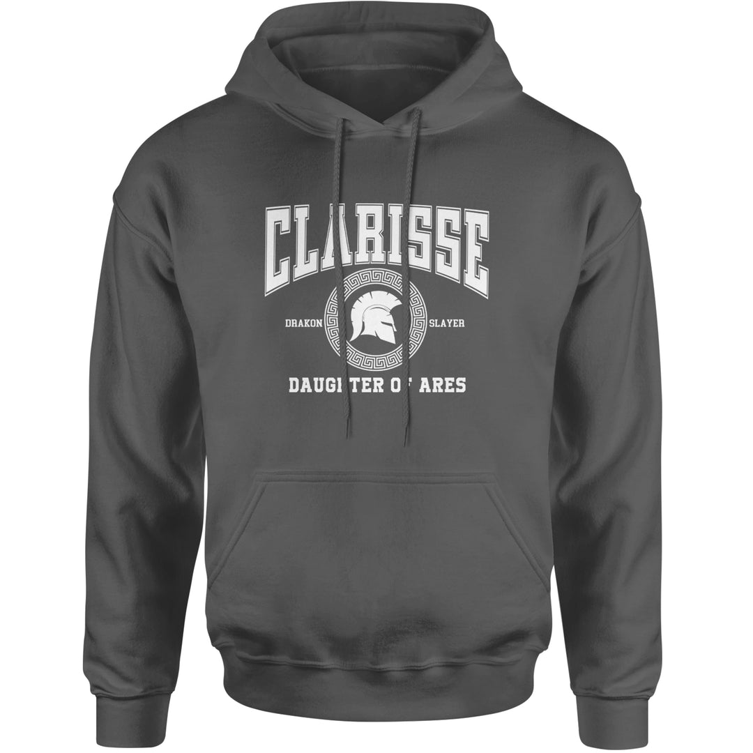 Clarisse Daughter of Ares Battle Ready Adult Hoodie Sweatshirt Charcoal Grey