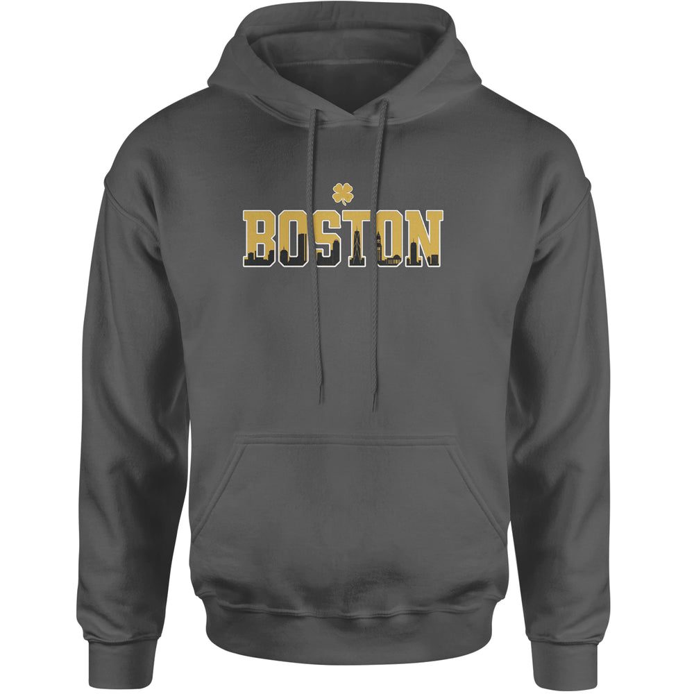 Boston City Pride Irish Adult Hoodie Sweatshirt Charcoal Grey