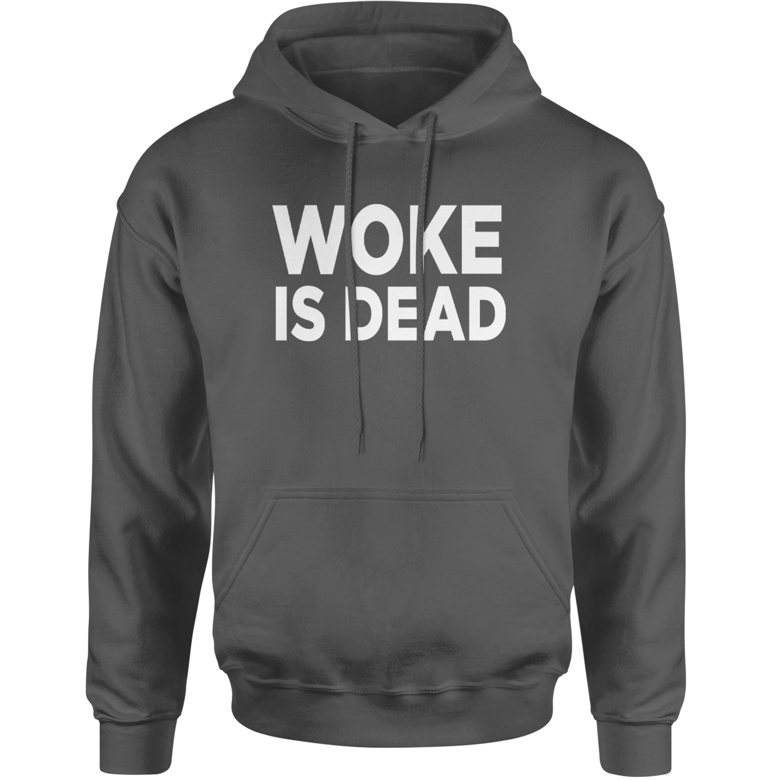 Woke Is Dead Satire Adult Hoodie Sweatshirt Black