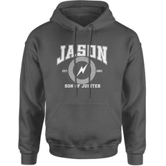Jason Son of Jupiter Storm Bringer Adult Hoodie Sweatshirt Charcoal Grey
