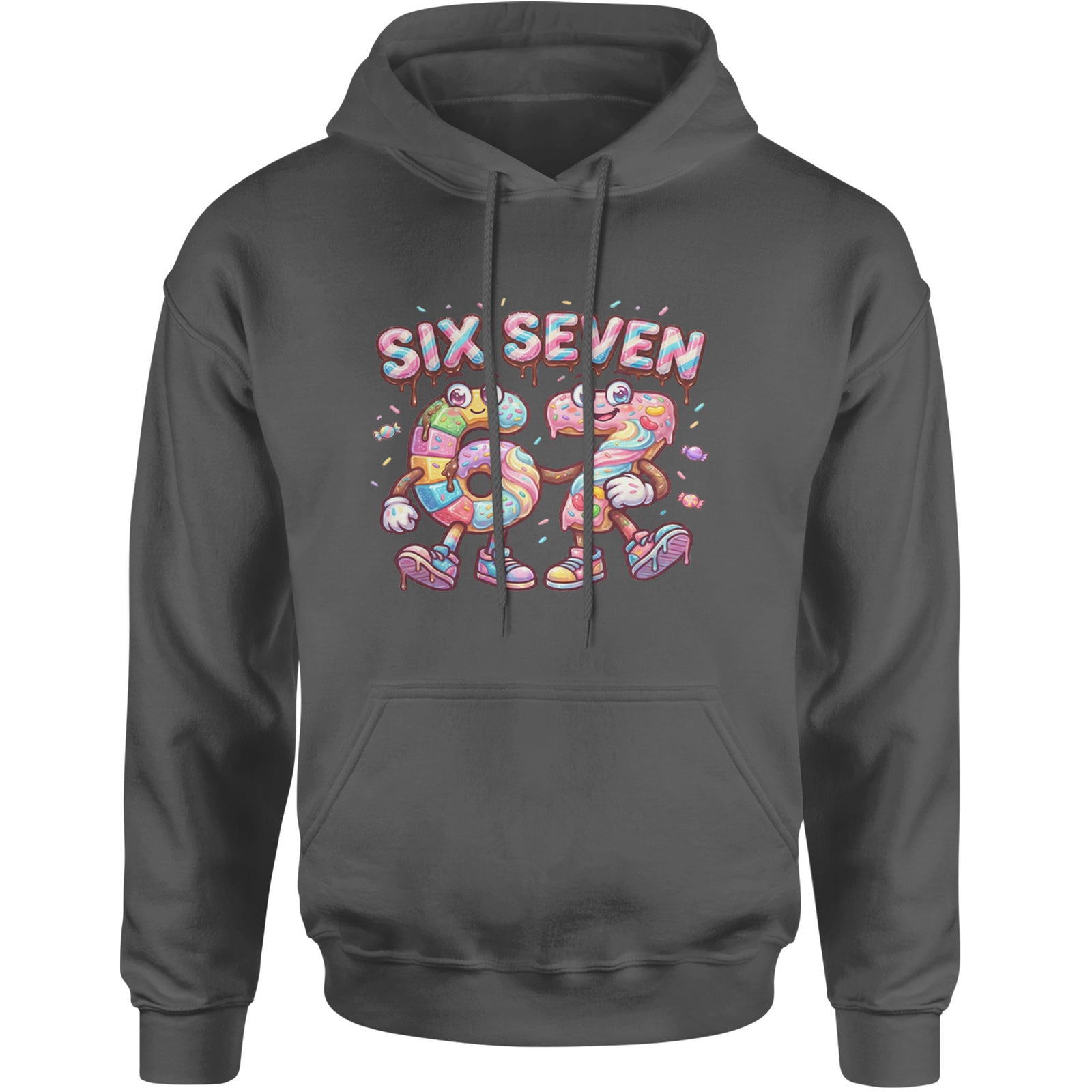 67 Candy Swirl Meme Adult Hoodie Sweatshirt Black