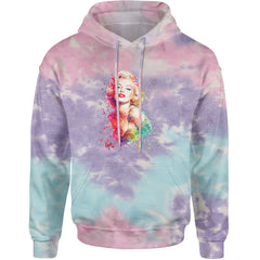 Mrs. Monroe Watercolors Bombshell Adult Hoodie Sweatshirt Cotton Candy