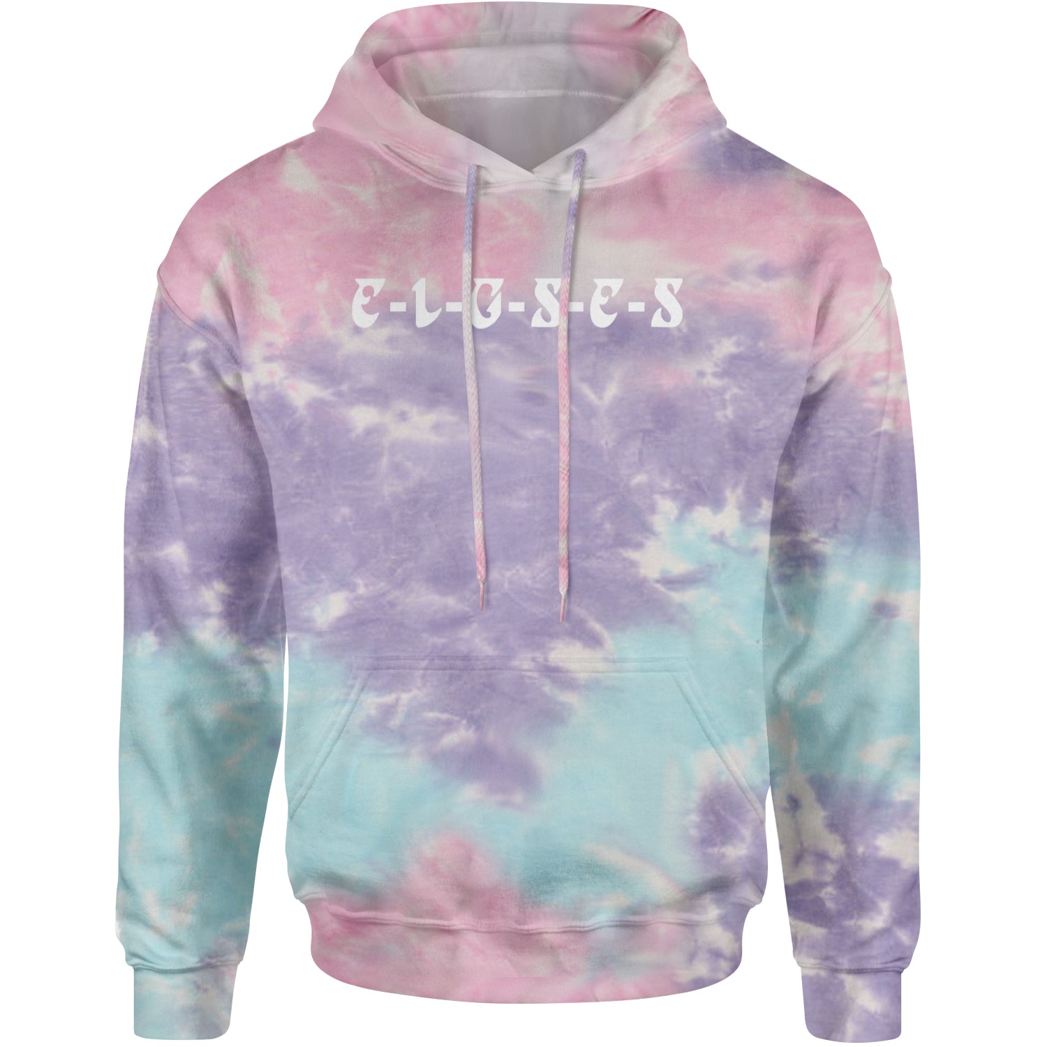 E-L-G-S-E-S Eagles Chant Adult Hoodie Sweatshirt Cotton Candy