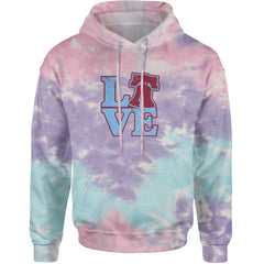 Love Philly Liberty Bell Adult Hoodie Sweatshirt Cotton Candy