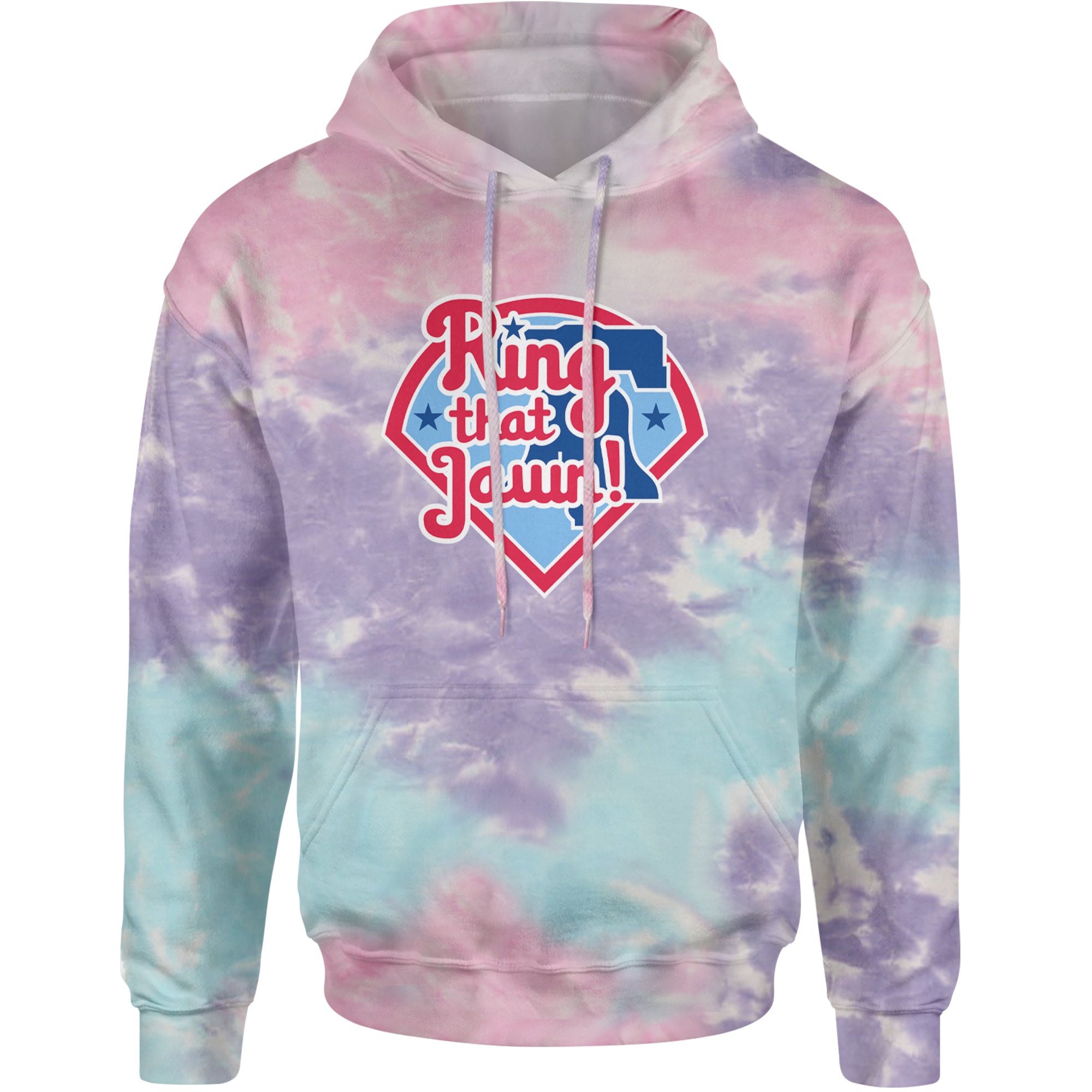 Ring That Jawn Philly Baseball Adult Hoodie Sweatshirt Cotton Candy