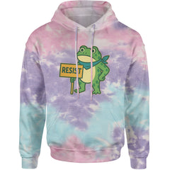 Sign Resist Meme Frog Protest Adult Hoodie Sweatshirt Cotton Candy