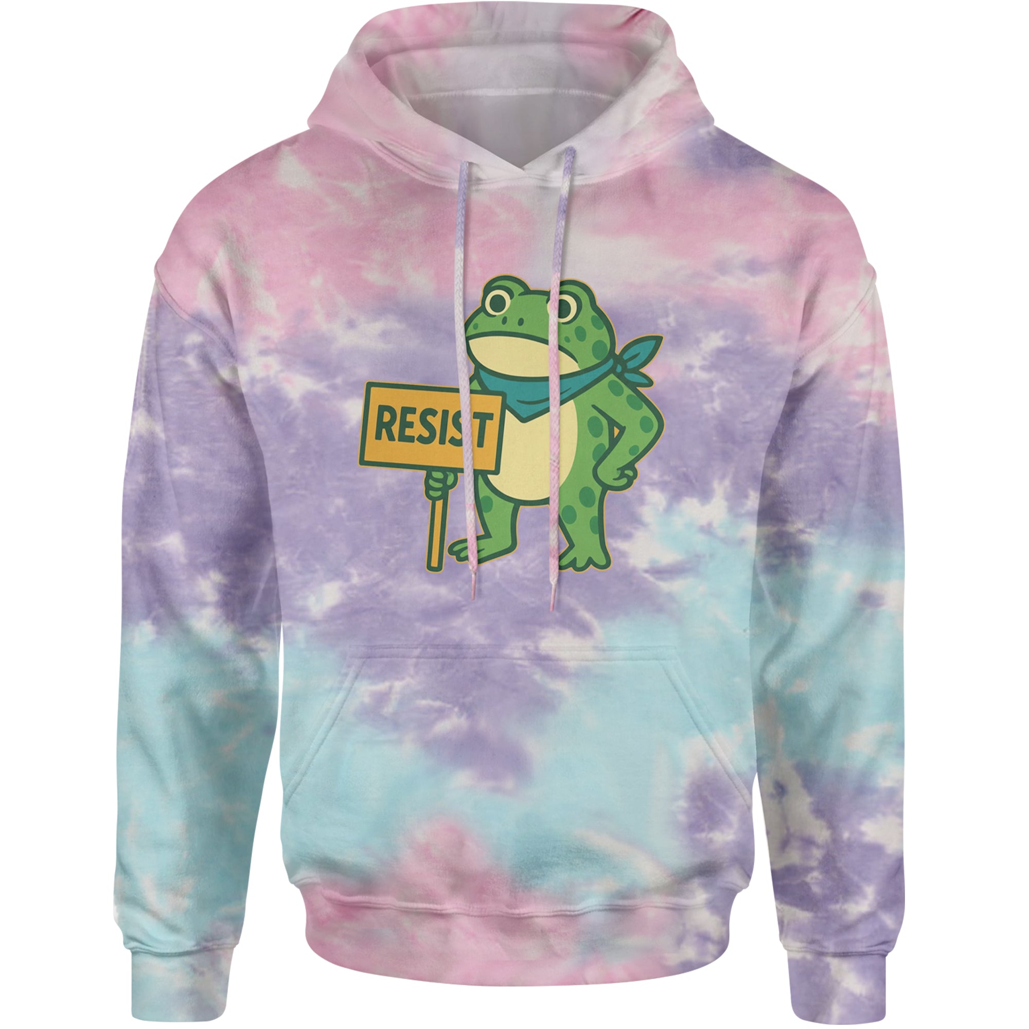 Sign Resist Meme Frog Protest Adult Hoodie Sweatshirt Cotton Candy