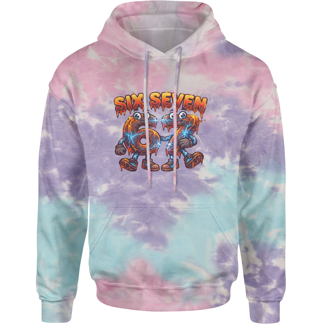 67 Lava Lightning Six Seven Meme Adult Hoodie Sweatshirt Cotton Candy