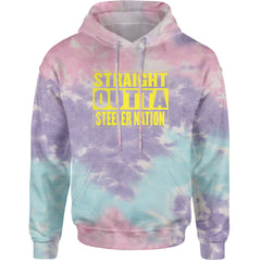 Straight Outta Steeler Nation Football graphic on Unisex Heavyweight Fleece Pullover Hoodie in Cotton Candy
