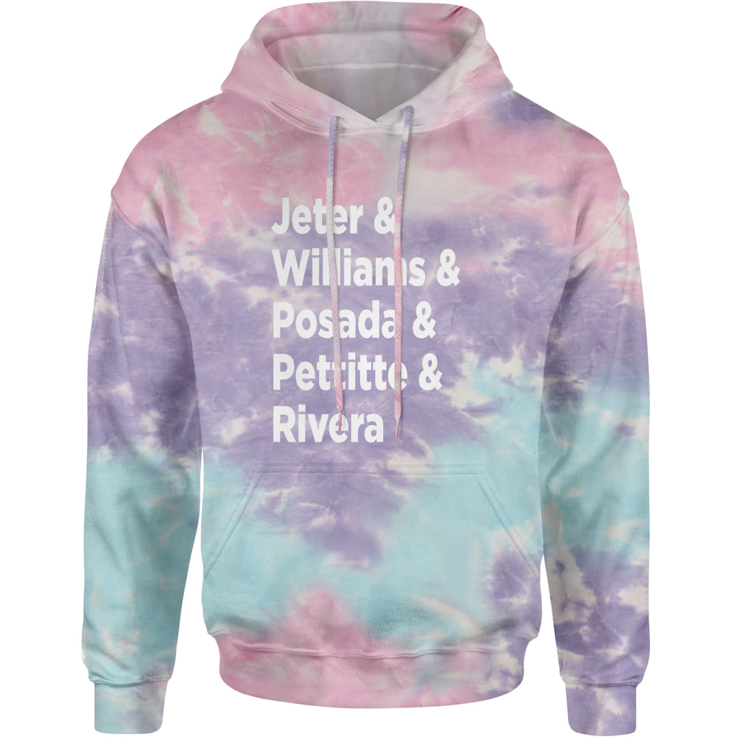 Jeter & Williams & Posada & Pettitte & Rivera Adult Hoodie Sweatshirt Cotton Candy