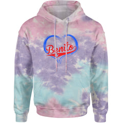 Benito Heart Puerto Rico Adult Hoodie Sweatshirt Cotton Candy