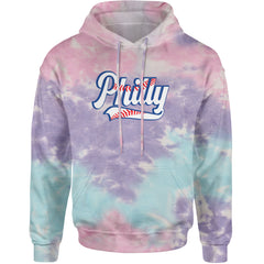 Philly Baseball Stitching Adult Hoodie Sweatshirt Cotton Candy