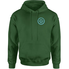 TLC To Love a Canine Dog Rescue Teal Adult Hoodie Sweatshirt Forest Green