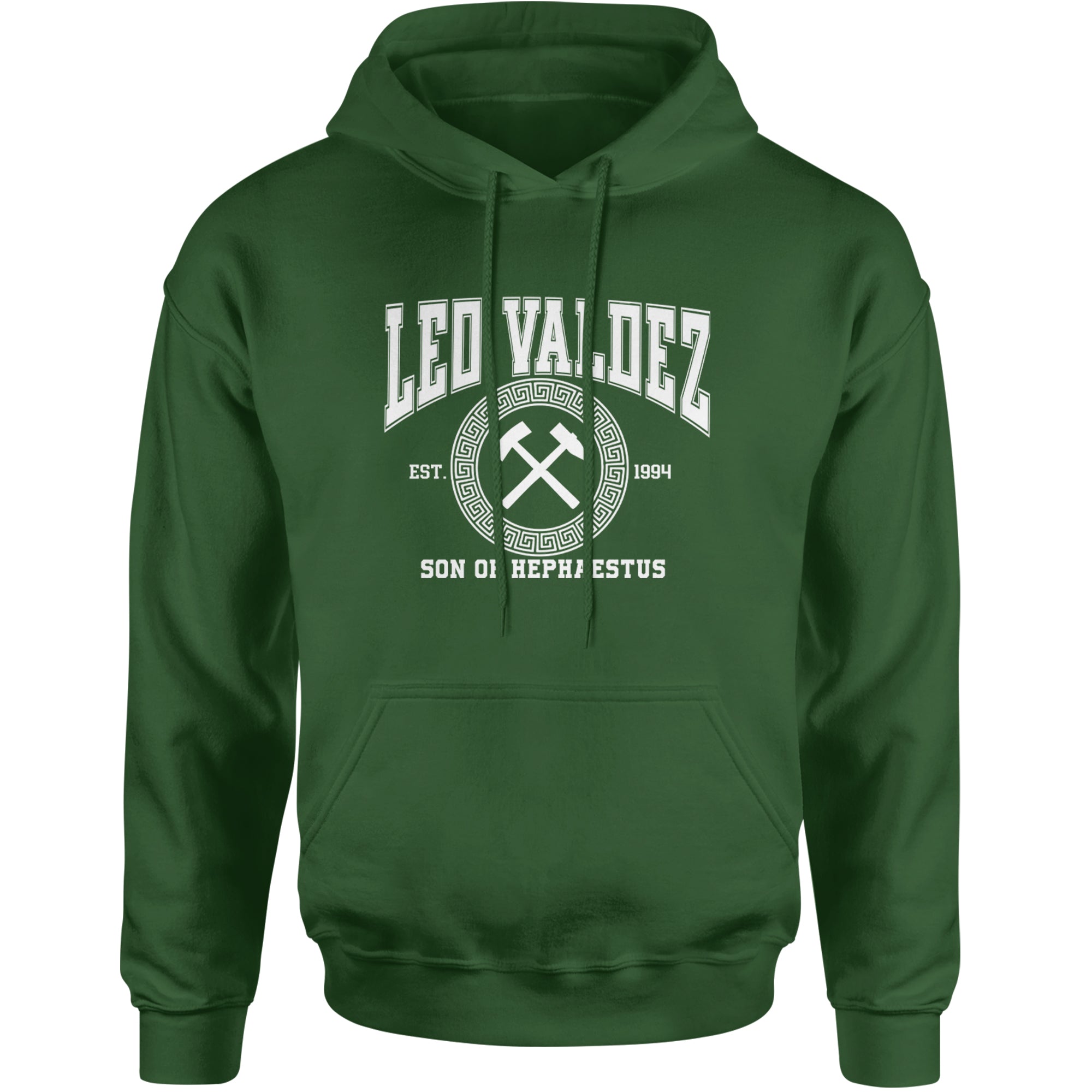 Leo Valdez Son of Hephaestus Forge Master Adult Hoodie Sweatshirt Forest Green