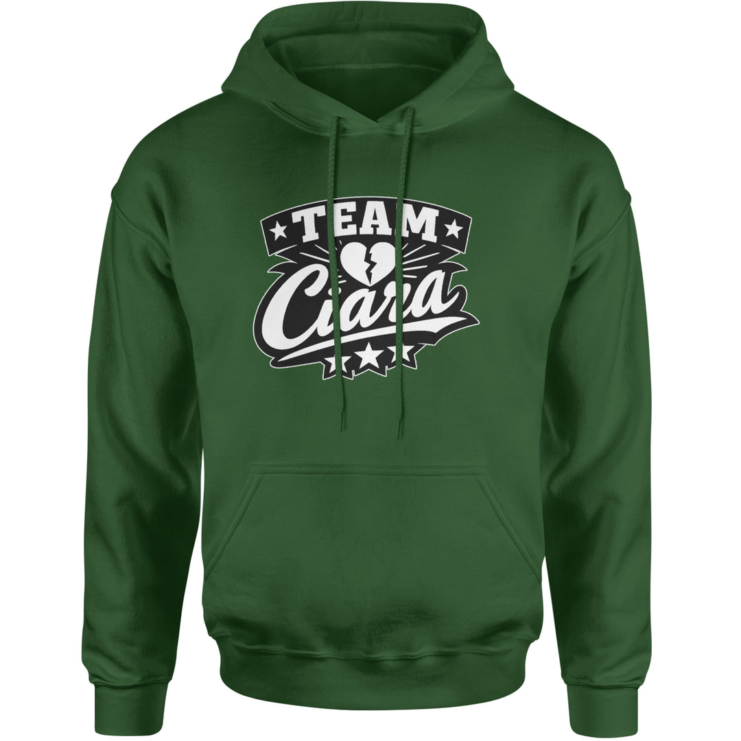 Team Ciara Scamanda Broken Heart Adult Hoodie Sweatshirt Forest Green