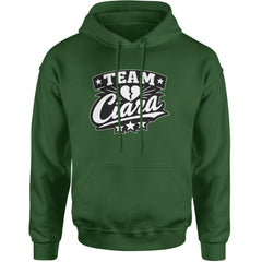 Team Ciara Scamanda Broken Heart Adult Hoodie Sweatshirt Forest Green