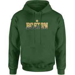 Boston City Pride Irish Adult Hoodie Sweatshirt Forest Green