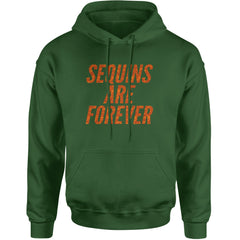 Sequins Are Forever Retro Glam Adult Hoodie Sweatshirt Forest Green