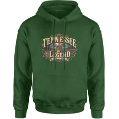 Tennessee Legend Country Music Dolly Adult Hoodie Sweatshirt Forest Green