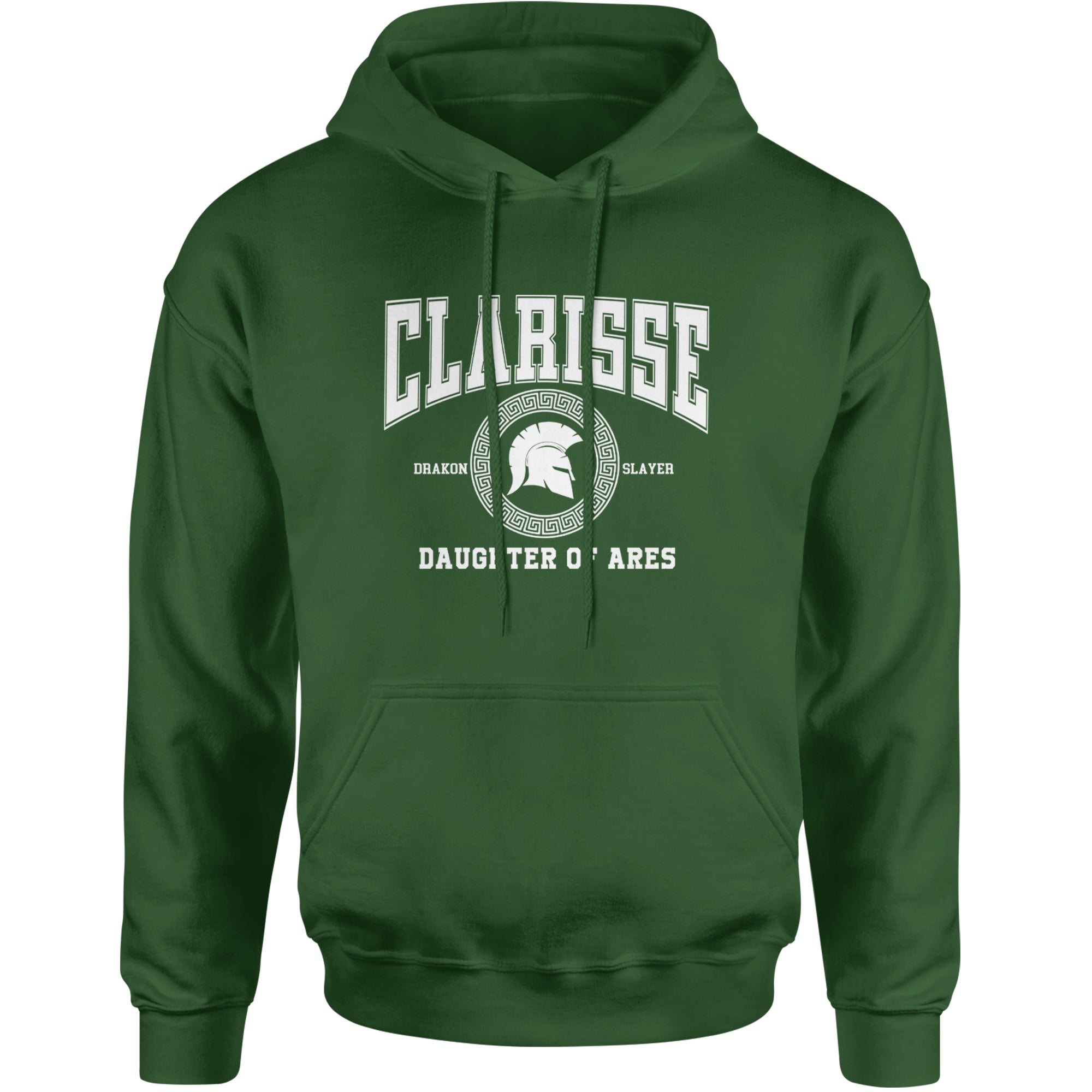 Clarisse Daughter of Ares Battle Ready Adult Hoodie Sweatshirt Forest Green