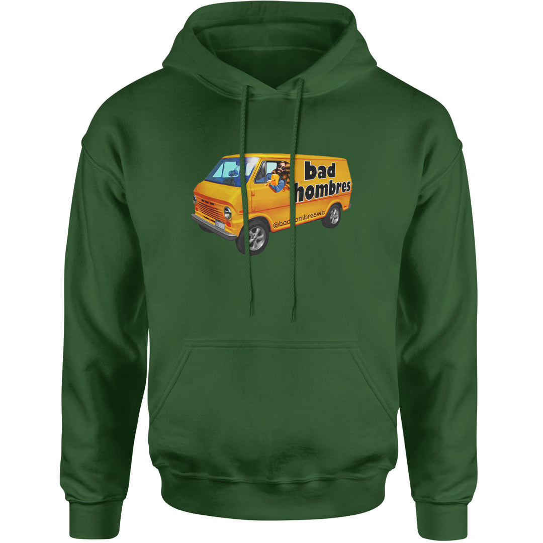 Bad Hombres Van West Chester Band Adult Hoodie Sweatshirt Forest Green