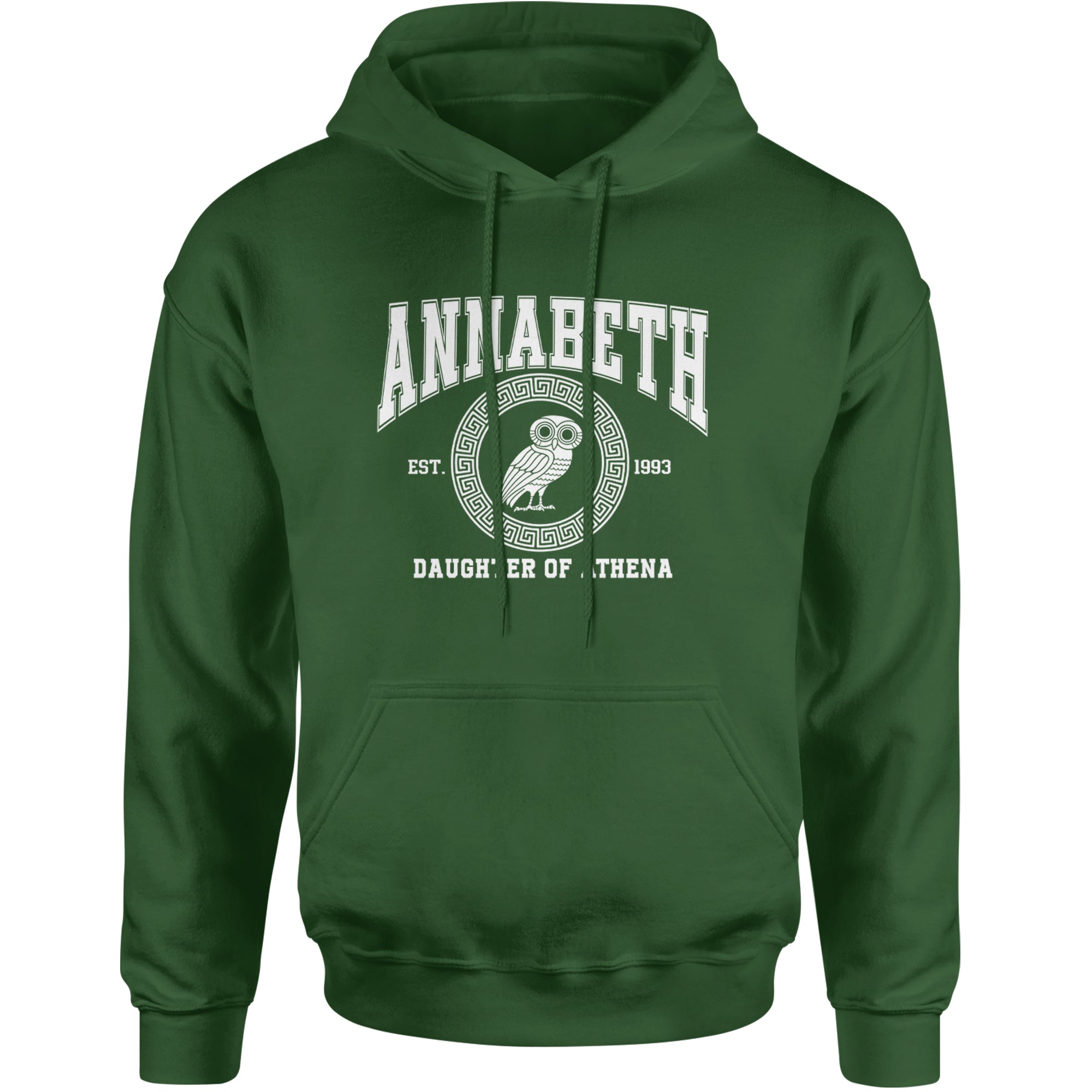 Annabeth Daughter of Athena Owl Wisdom Adult Hoodie Sweatshirt Forest Green