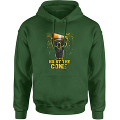 Hoist The Cone Pittsburgh Pride Adult Hoodie Sweatshirt Forest Green