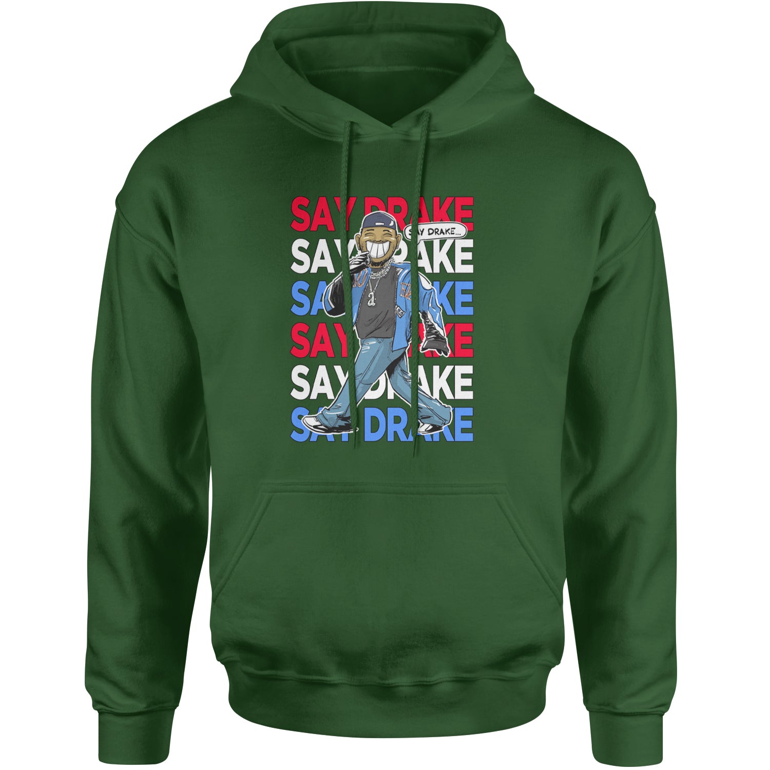 Say Drake Smiling Meme Mustard Adult Hoodie Sweatshirt Forest Green