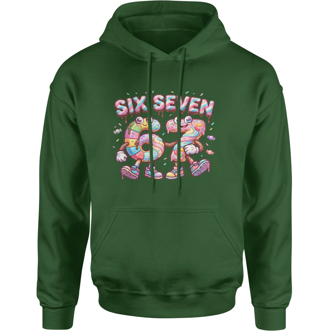 67 Candy Swirl Meme Adult Hoodie Sweatshirt Forest Green