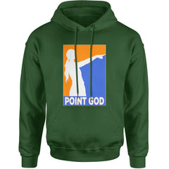 Point God Cunningham Basketball Pointing Meme  Adult Hoodie Sweatshirt Forest Green