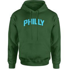 Philly Philadelphia Pride Adult Hoodie Sweatshirt Forest Green