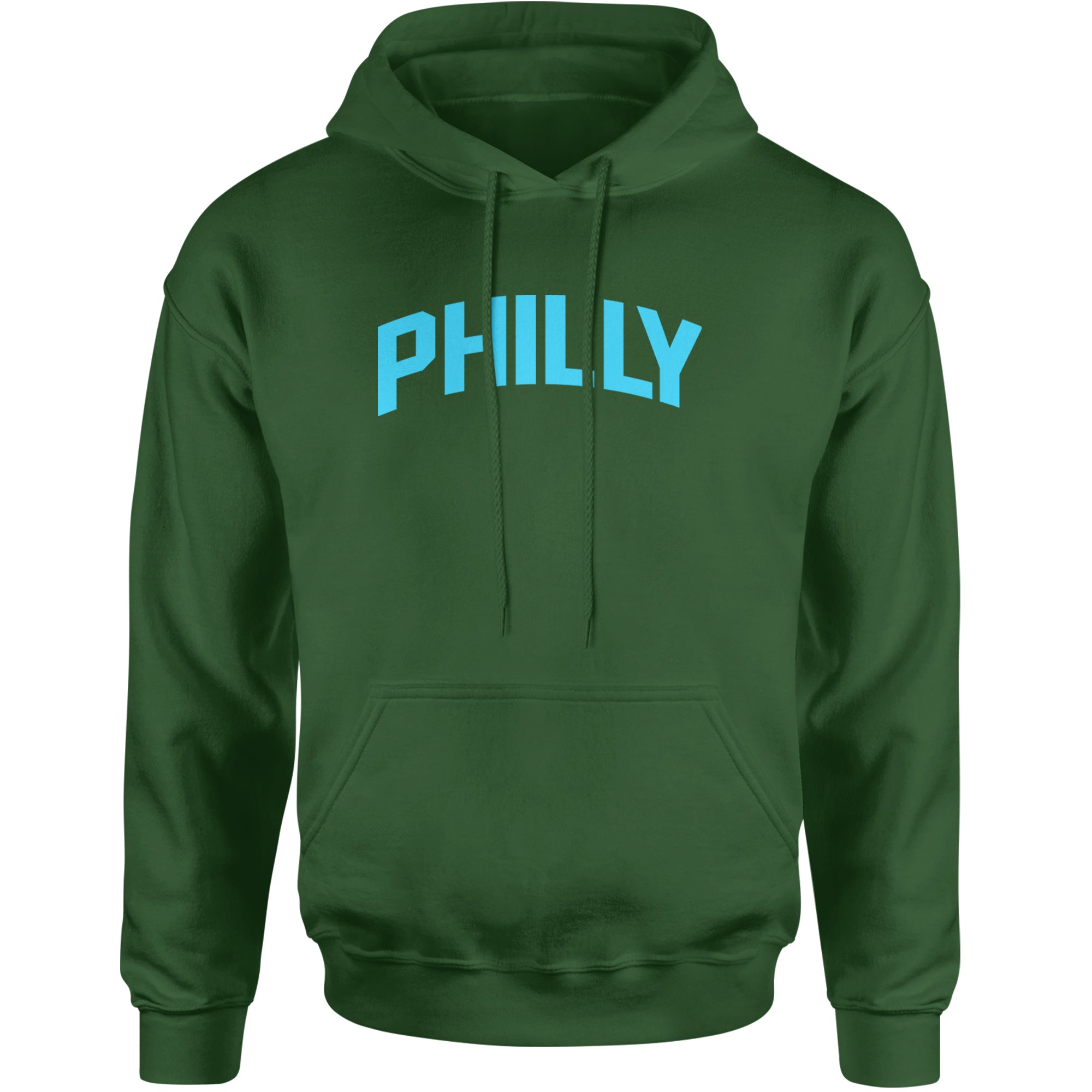 Philly Philadelphia Pride Adult Hoodie Sweatshirt Forest Green